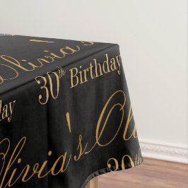 Mantel Personalizado en negro y dorado