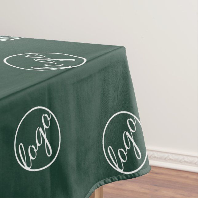 Mantel Personalizado Forest Green Trade Show - Logo Busin (In Situ)