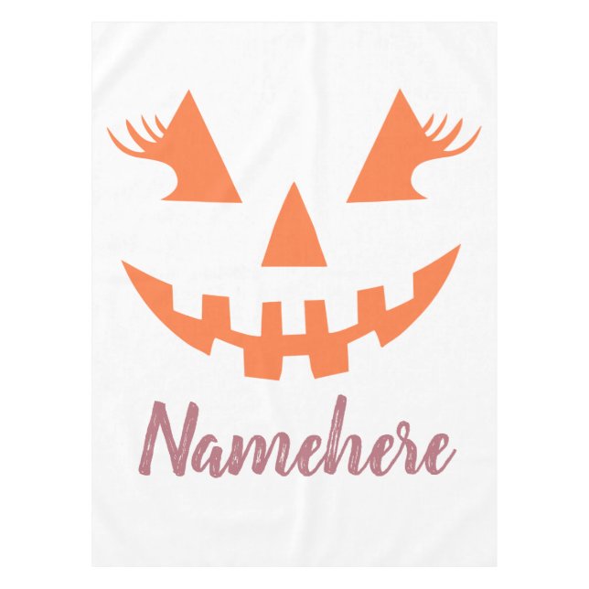 Mantel Personalizado Girly Jack O Lantern Pumpkin Hallowe (Anverso)