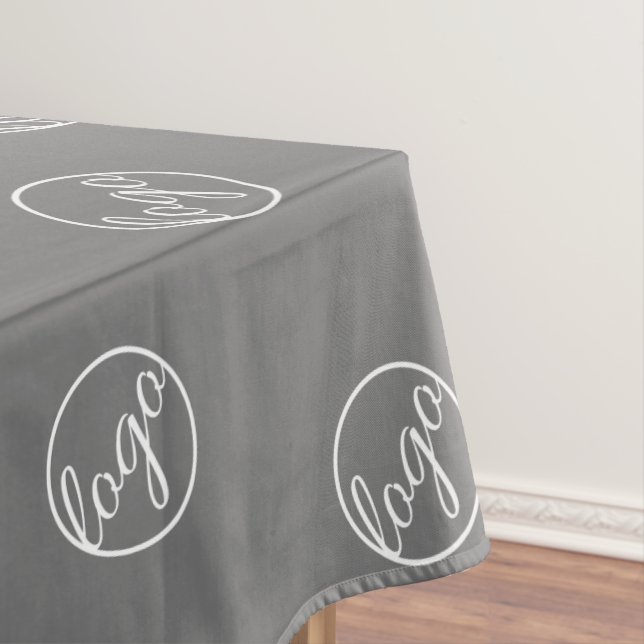 Mantel Personalizado Gray Restaurant Trade Show Logo Busi (In Situ)