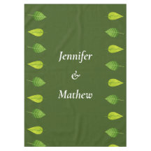 Personalizado Green Leaf Greenery Tablecloth