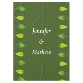 Mantel Personalizado Green Leaf Greenery Tablecloth