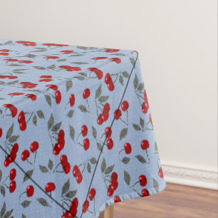 Mantel Personalizado linda cereza roja berry hojas verdes