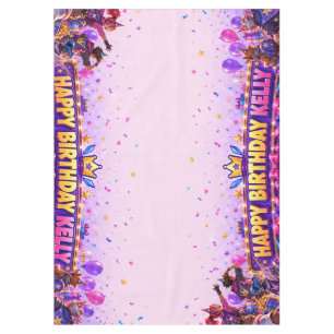 Mantel personalizado para fiesta de cumpleaños de