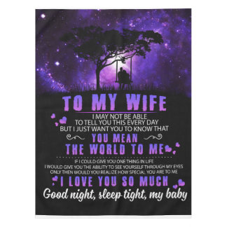 Mantel Personalizado Para Mi Esposa, Carta Del Marido