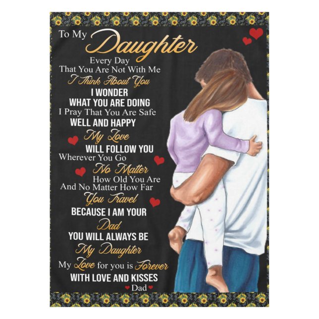 Mantel Personalizado Para Mi Matta De Hija (Anverso)