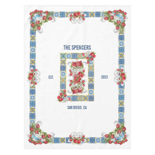 Mantel Personalizado Siciliana Majólica Tiles Fancy Pomeg
