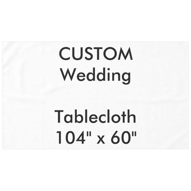Mantel Personalizado Tablecloth de 104" x 60" (Frente (Horizontal))