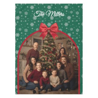 Mantel Personalized Christmas Tablecloth with Custom Phot