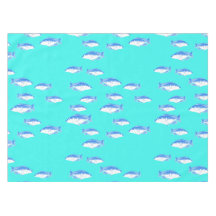 Pescado azul en turquesa