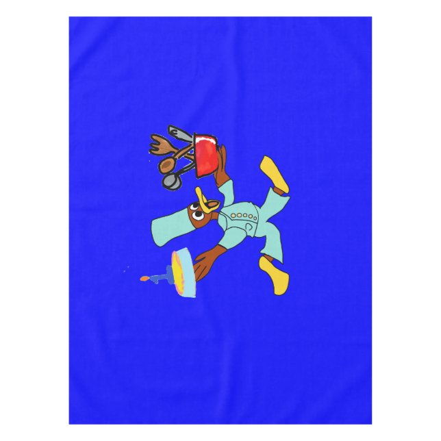 Mantel Pestaña azul de cumpleaños (Anverso)