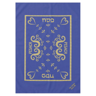 Mantel Pestaña de 60/84" Pestaña "Passover Gold Elegant