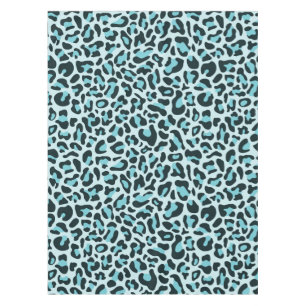 Mantel Pestaña de impresión de leopardo azul