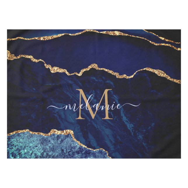 Mantel Pestaña de nombre personalizado de mármol azul de  (Frente (Horizontal))