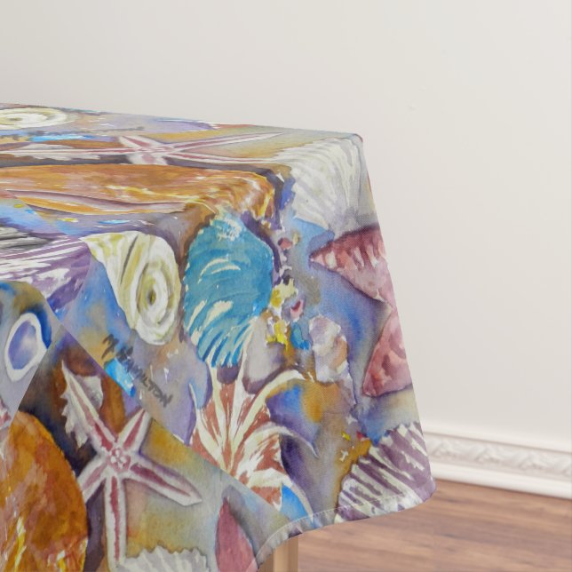 Mantel Pestaña de patrón de conchas marinas de verano en  (In Situ)