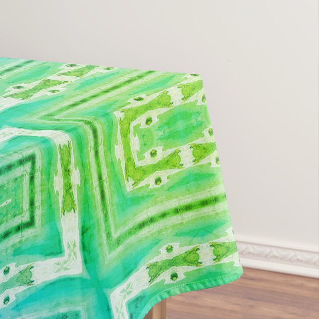 Mantel Pestaña de patrón gráfico verde (In Situ)