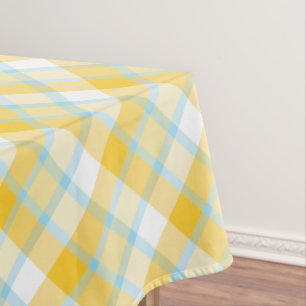 Mantel Pestaña de plástico azul y amarillo - picnic de pr