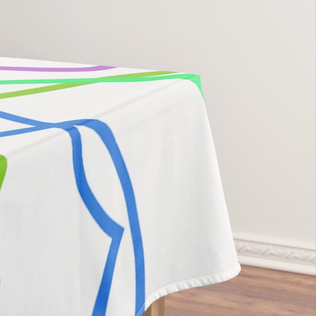 Mantel Pestaña, flor blanca verde caleidoscópica (In Situ)