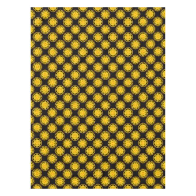 Mantel Pestaña, flor Kaleidoscope Naranja amarillo (Anverso)