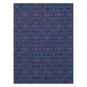 Mantel Pestaña geométrica azul oscuro