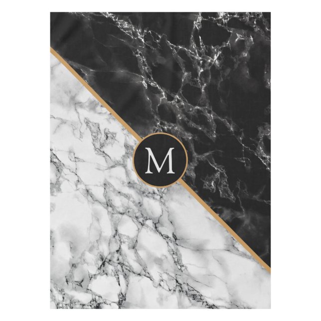 Mantel Pestaña negra de mármol blanco con letra Personali (Anverso)