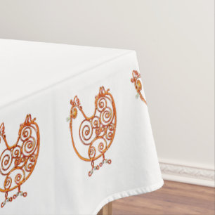 Mantel Pestaña - Pollos con cable de cobre