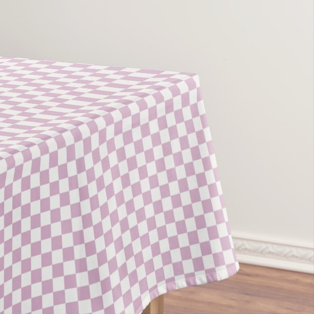 Mantel Petal Pink Y White Gingham Checkered (In Situ)