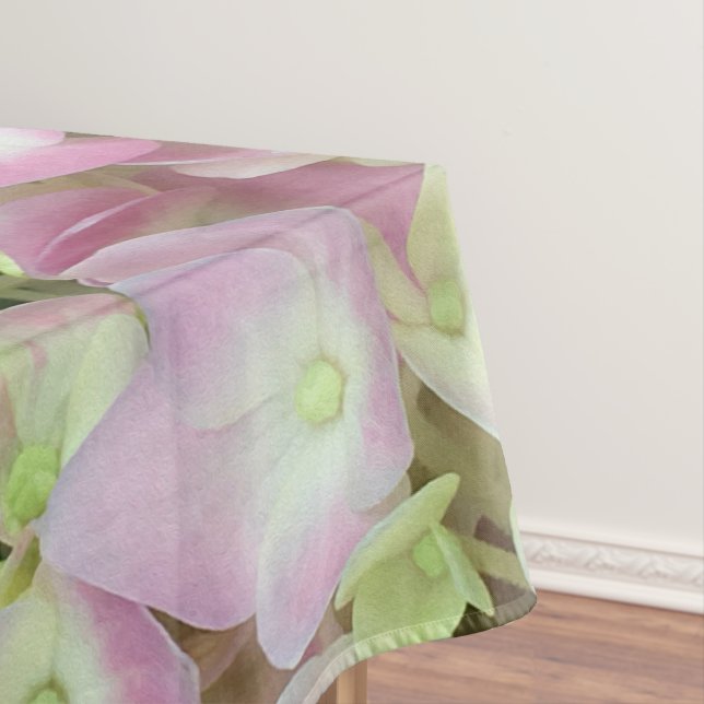 Mantel Pétalos de hidrangea rosados y blancos antiguos y  (In Situ)