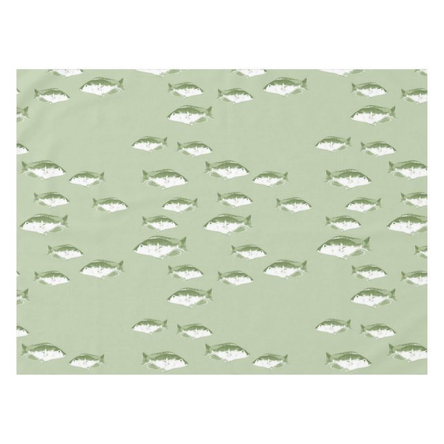 Mantel Pez verde oliva (Frente (Horizontal))