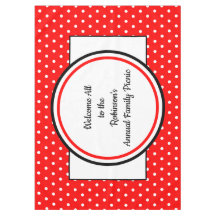 Picnic Familiar Rojo Blanco Lunares