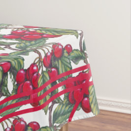 Mantel Picnic Vintage Red Cherry Fruit Pattern Kitchnic