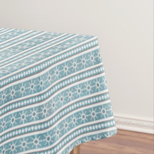 Mantel Pie azul de copo de nieve geométrica del invierno 