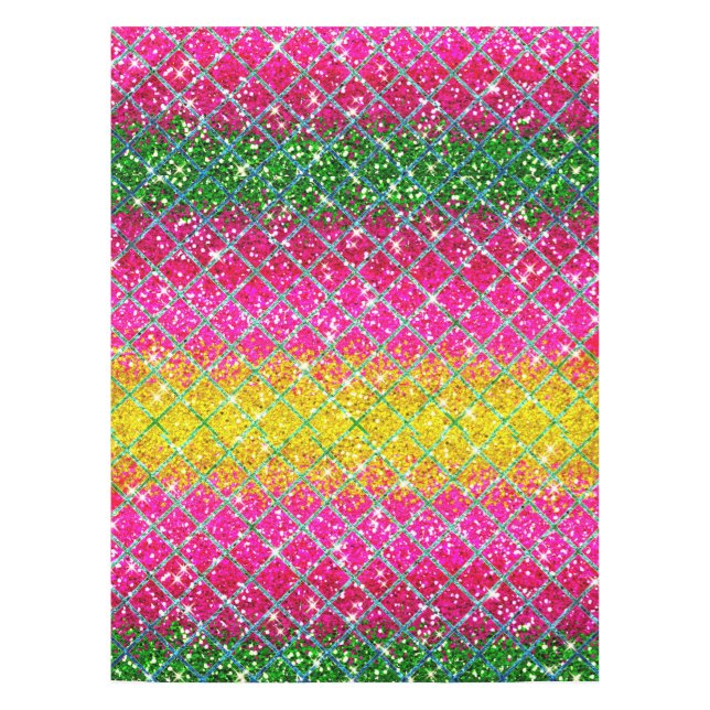 Mantel Piel de serpiente rosa purpurina (Anverso)