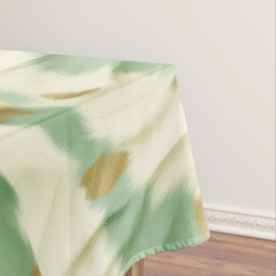 Mantel Piel de vaca Mint Green Cream Gold