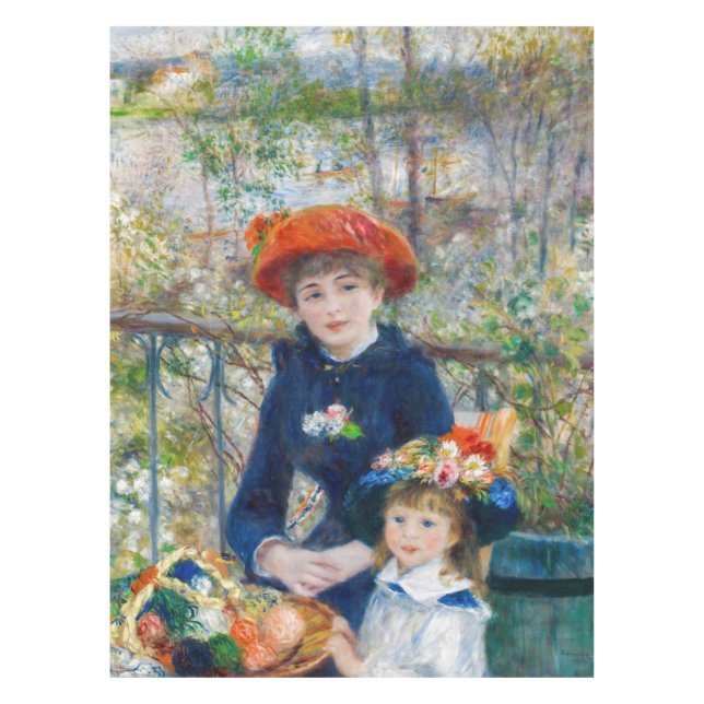 Mantel Pierre-Auguste Renoir - Dos hermanas en la terraza (Anverso)
