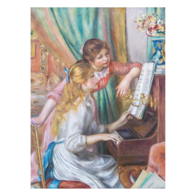 Mantel Pierre Auguste Renoir - Jóvenes Chicas en el piano (Anverso)