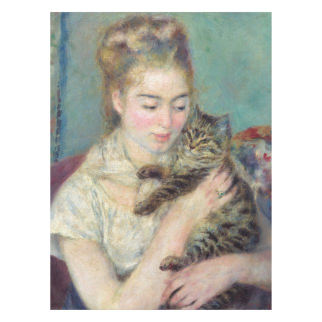 Mantel Pierre-Auguste Renoir - Mujer con un gato (Anverso)