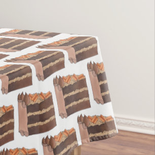 Mantel Pieza de cumpleaños de la rebanada de chocolate al