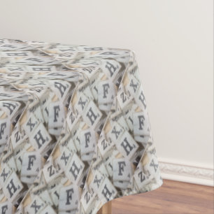Mantel Piezas de juego Letra mosaicos arte fotográfico