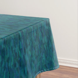 Mantel Pinceladas Impresionistas, Azul Marino, Verde Azul