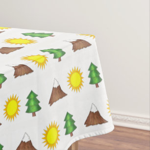Mantel Pine Tree Sun Mountain Climber Senderismo Camp Al 