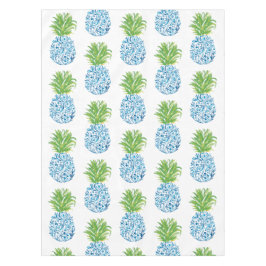 Mantel Pineapple Chinoiserie Blue White Preppy