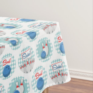 Mantel Pines de bolas del patrón de boliche retro