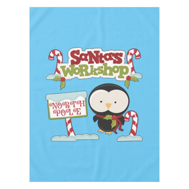 Mantel Pingüino del taller de Santa Claus (Anverso)