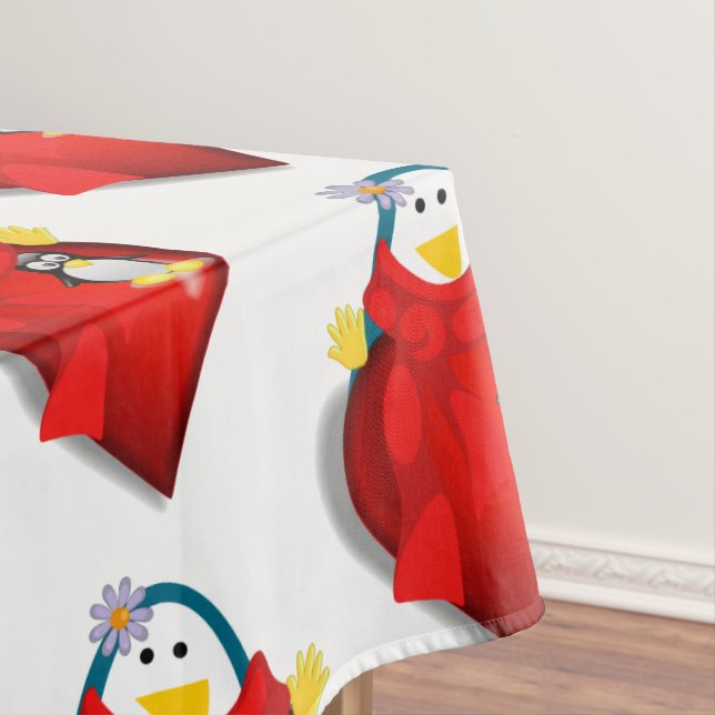 Mantel Pingüino El día de San Valentín de Tablecloth (In Situ)