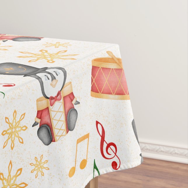 Mantel Pingüino Nácrago de los Navidades rojos curados (In Situ)