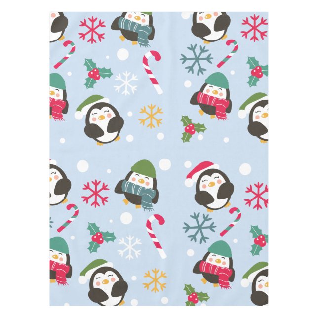 Mantel Pingüino Navidades (Anverso)