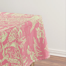 Mantel Pink Chinoiserie Cotton Dining Tableclov