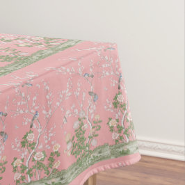 Mantel Pink Chinoiserie Cotton Dining Tableclov