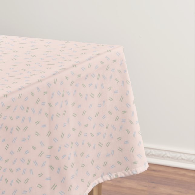 Mantel Pink Doodle Pattern Tablecloth (In Situ)